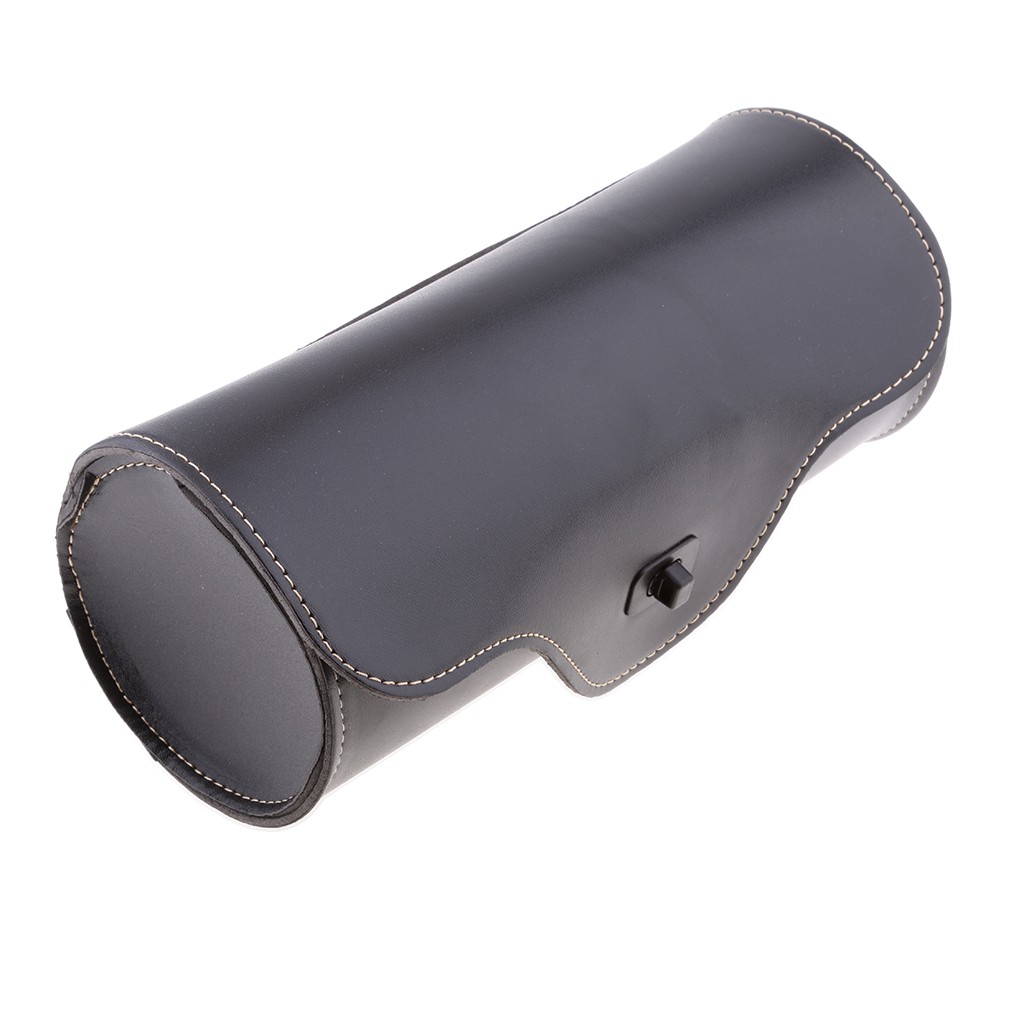 Túi Da PU Tròn Gắn Yên Xe Mô Tô Harley Màu Đen Kokiya2