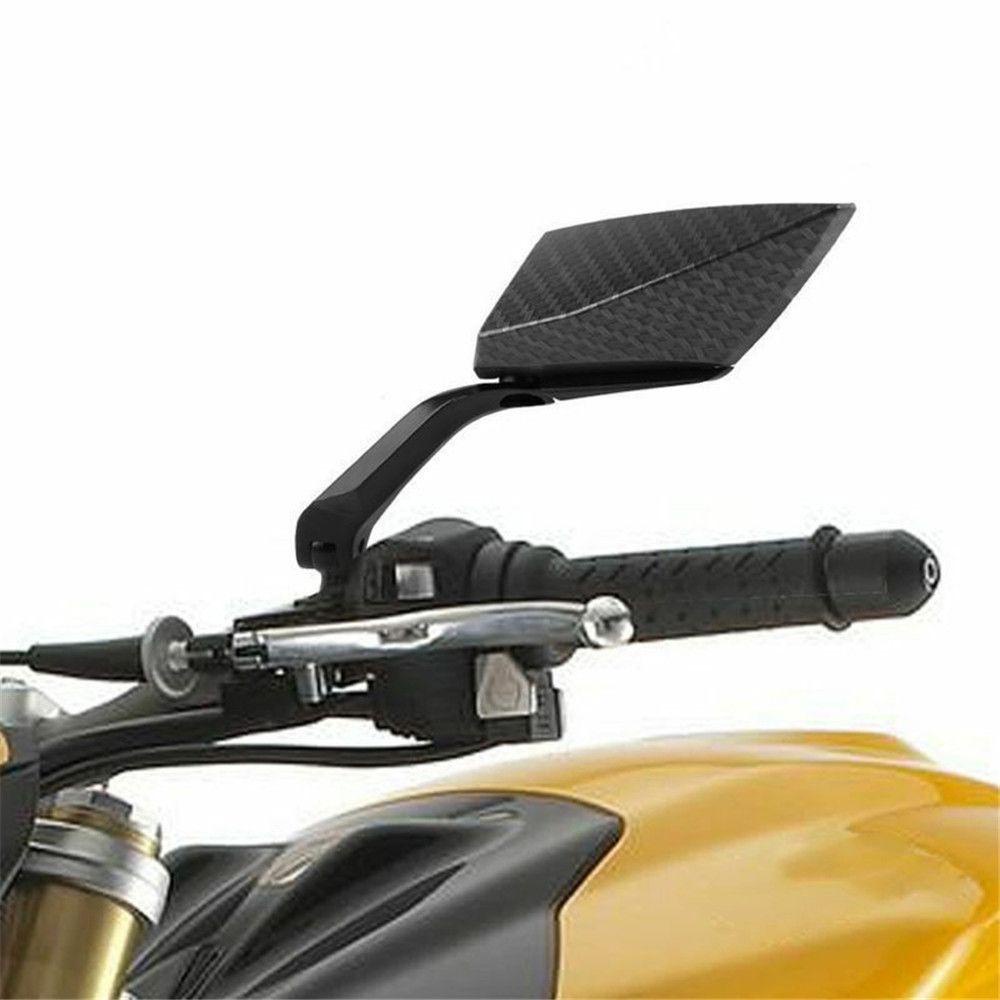 Gương Chiếu Hậu Xe Máy MAYSHOW 360° Tấm Phản Quang Xoay Được Bằng Sợi Carbon Màu Đen Phong Cách Retro