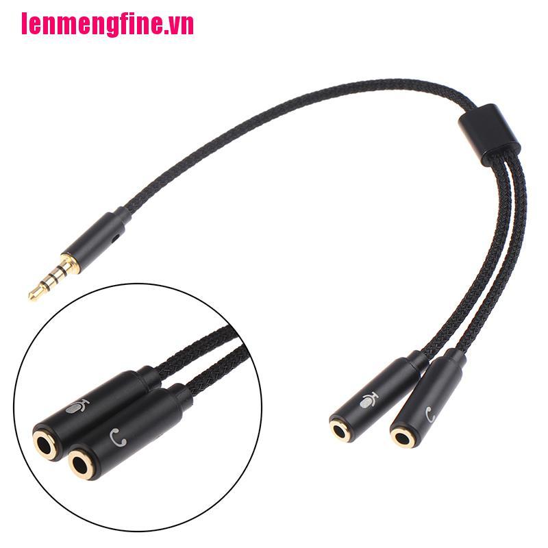 Đầu Chia Tai Nghe Leme 3.5mm 1 Male Sang 2 Female Jack Mic Y