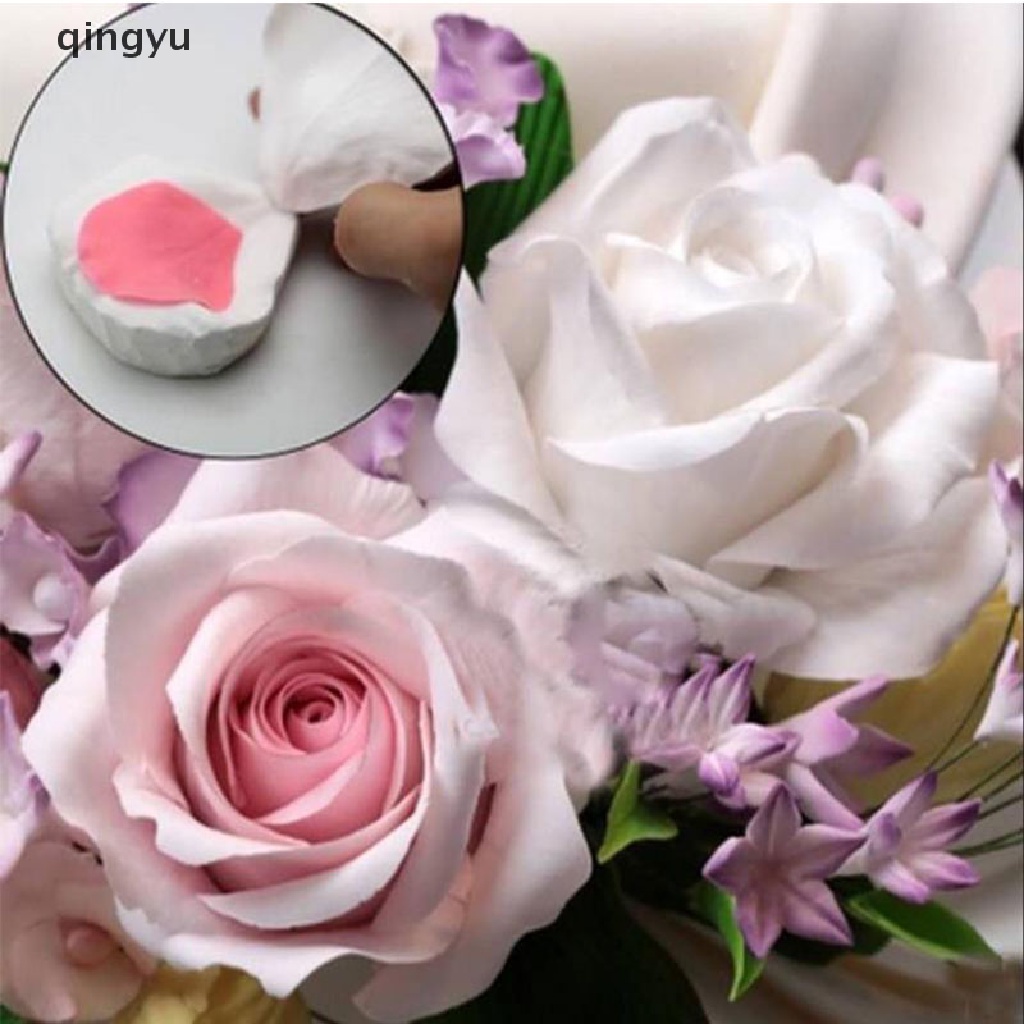 Khuôn silicone tạo hình cánh hoa hồng trang trí bánh