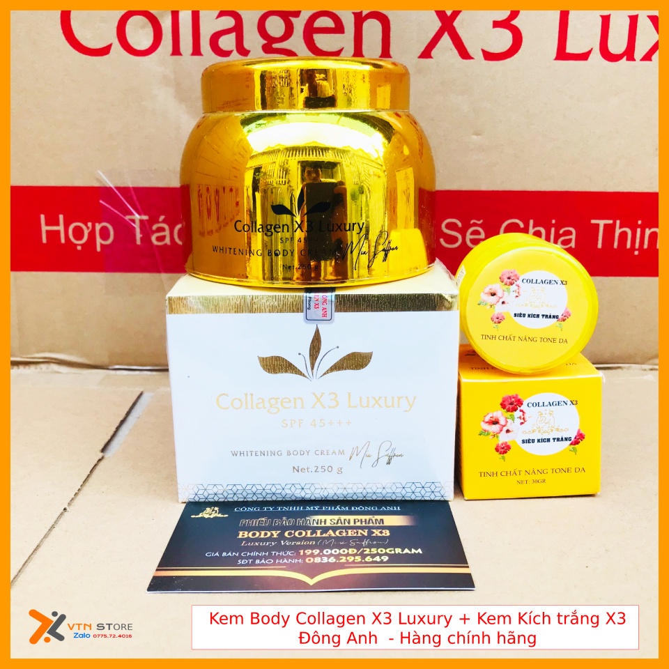 Combo Body Collagen X3 + Kích Trắng Đông Anh Chính hãng