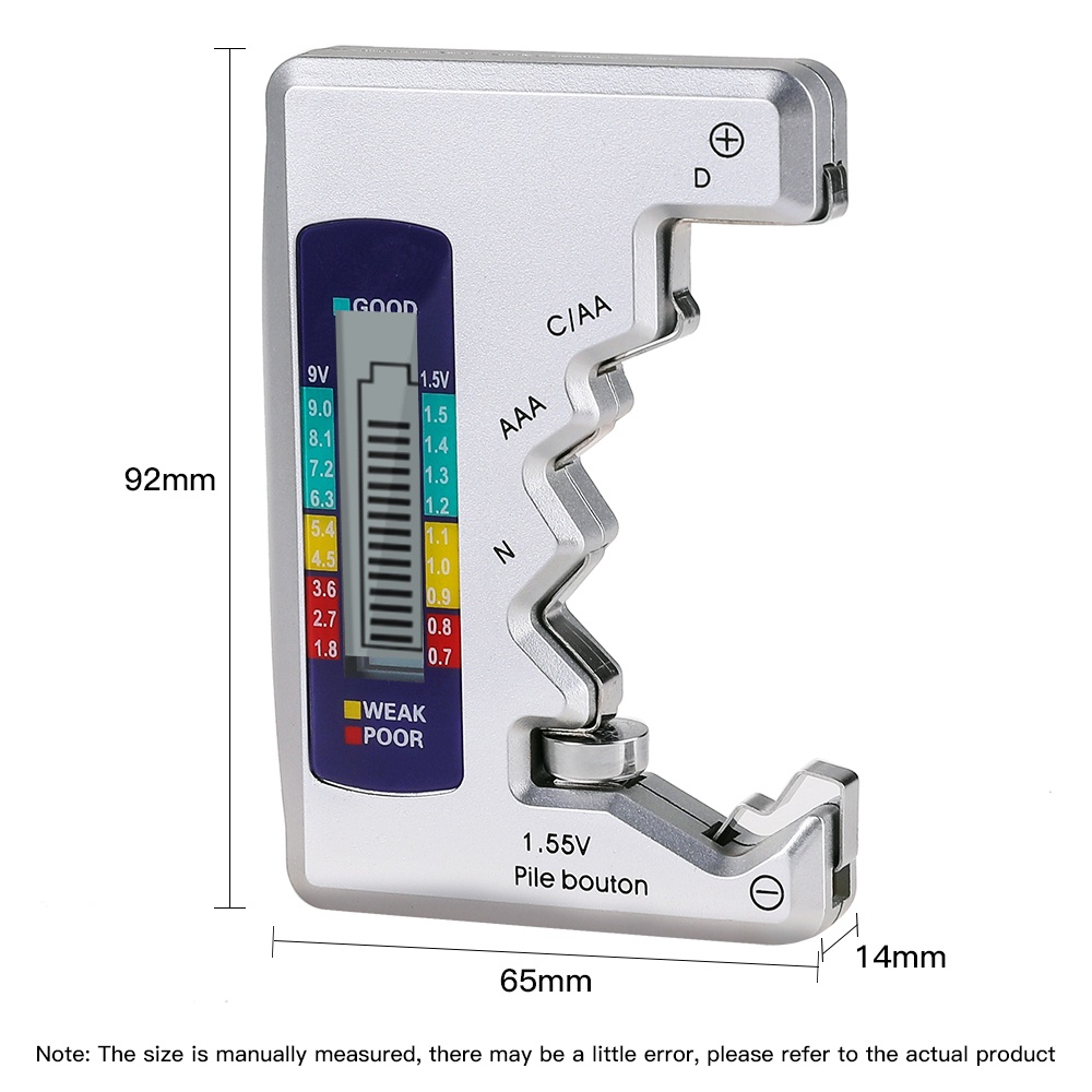 Máy test pin điện tử cầm tay EKEZ c d n aa aaa 9v 1.5v