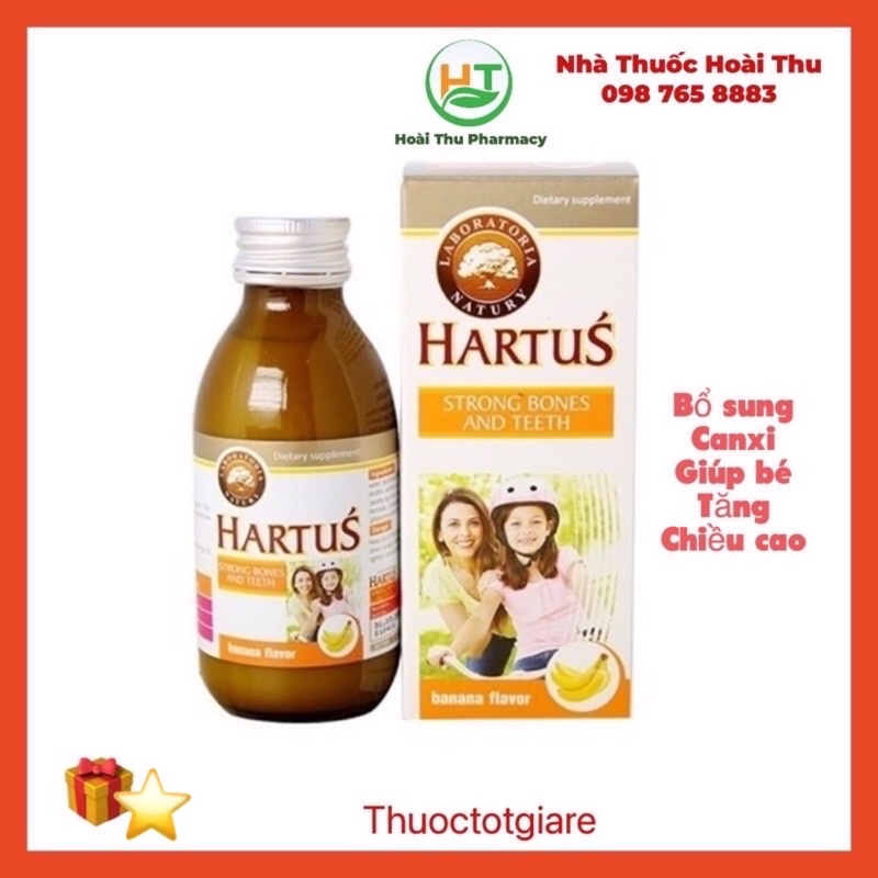 Combo 2 hộp Hartus Canxi- Canxi cho bé, hỗ trợ tăng chiều cao