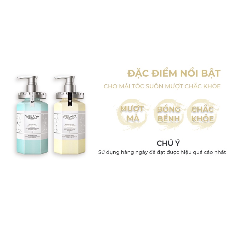 Bộ dầu gội phục hồi đa tầng Nấm Truffle Weilaiya 450ml DG05