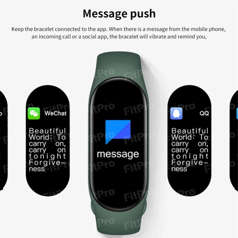 Đồng Hồ Đeo Tay Thông Minh M7 Theo Dõi Sức Khỏe Kết Nối Bluetooth Phiên Bản FitPro