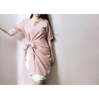 Đầm đắp vạt cột dây eo korea