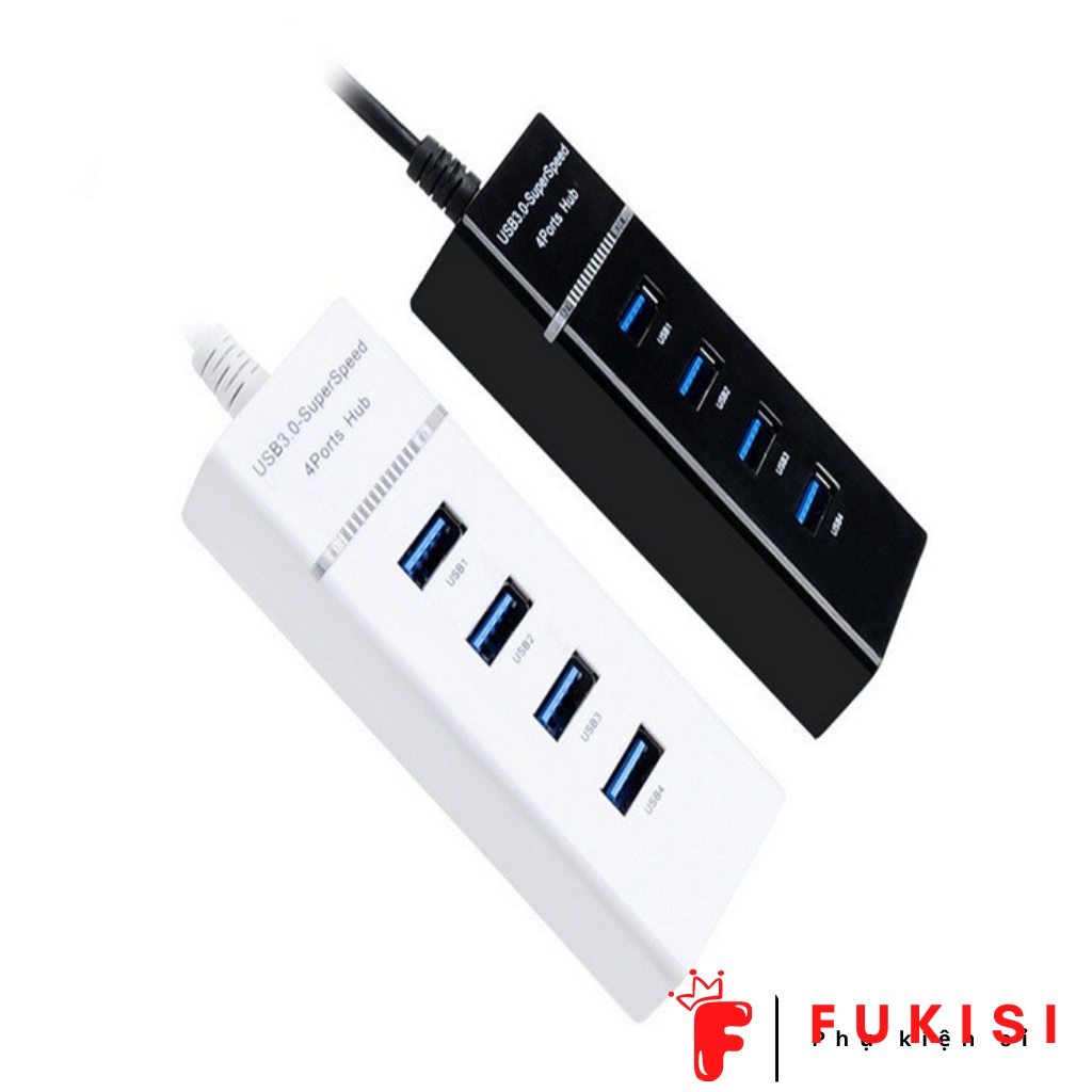 [HUB USB 3.0) Bộ chia USB từ 1 thành 4 cổng có đèn LED - Fukisi