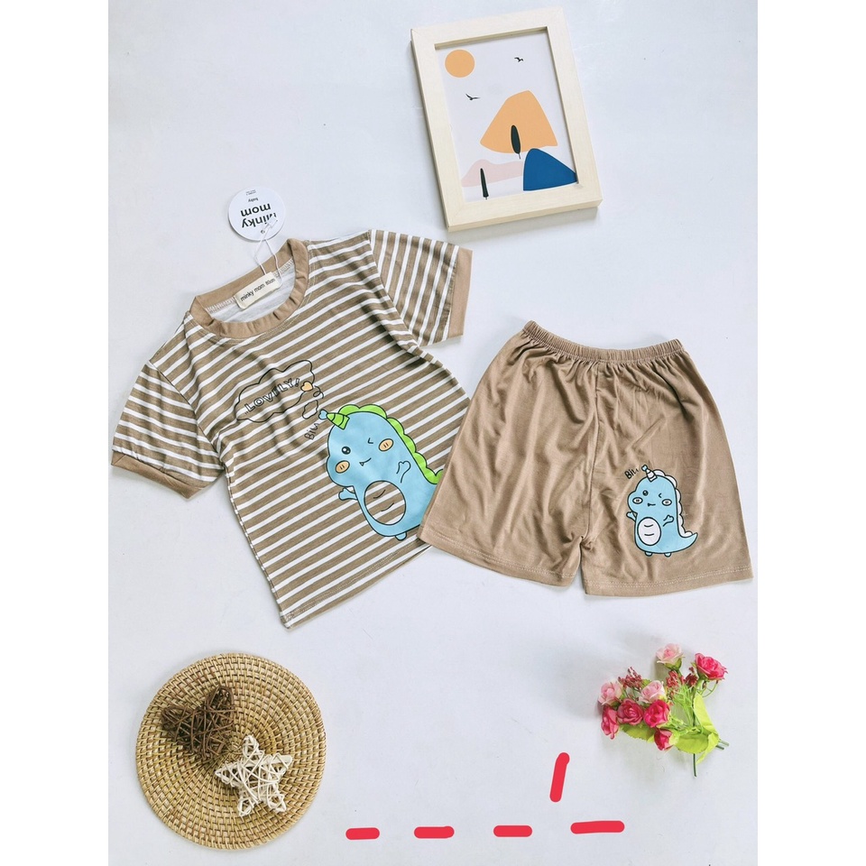 Bộ cộc tay thun lạnh Minky Mom cho bé.