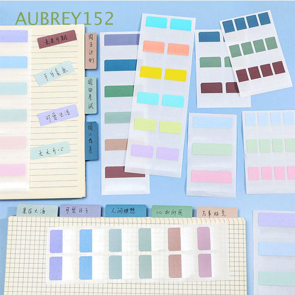AUBREY152 240/120/60PCS Morandi Color Sticky Note Repositionable Reading Notes Memo Pads Multicolor Writing Pads Writable Book Markers Index Stickers Self Adhesive Index Tabs Flags