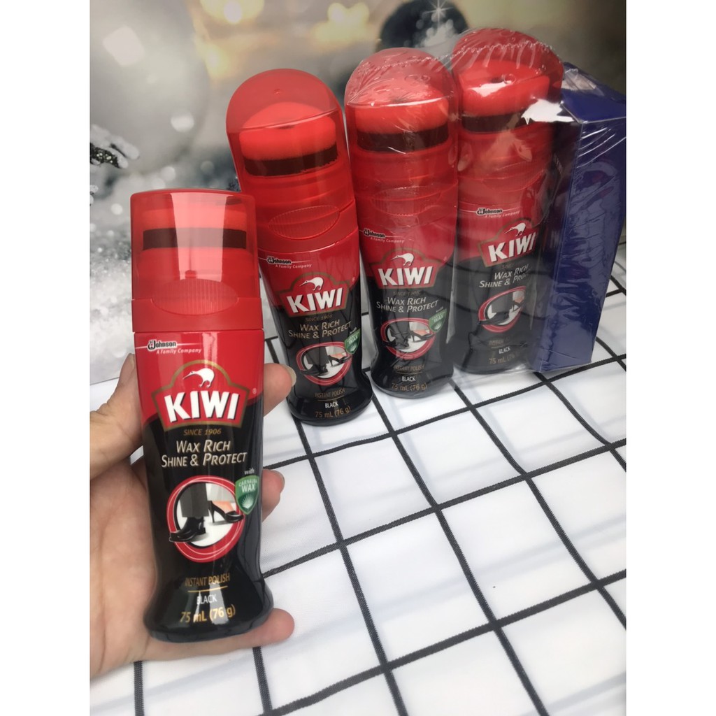 Combo Xi nước đánh giầy KIWI màu đen 75ml ( khô nhanh ) – Tặng kèm vớ nam