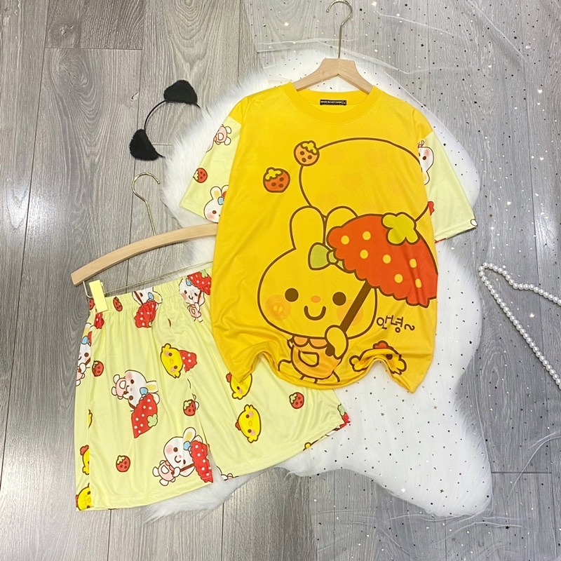Bộ đồ ngủ mặc nhà form rộng thoải mái chất thun lạnh thoáng mát