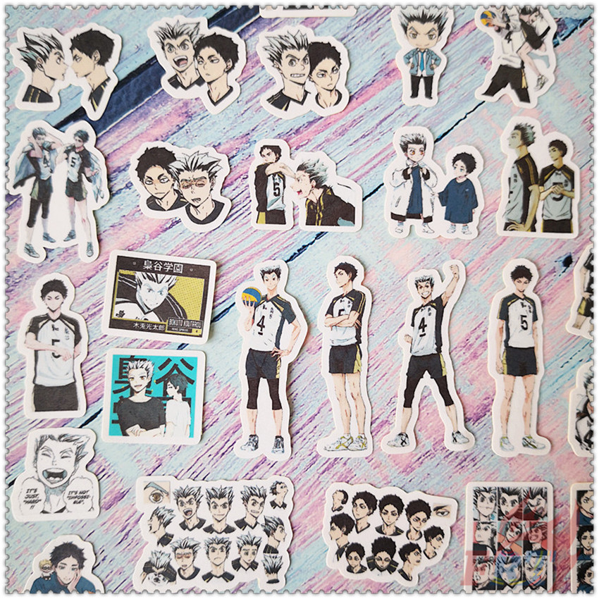 Bộ 40 Miếng Dán Trang Trí Sổ Tay Q-3 Kotaru Bokuto &amp; Aakaashi Kiji