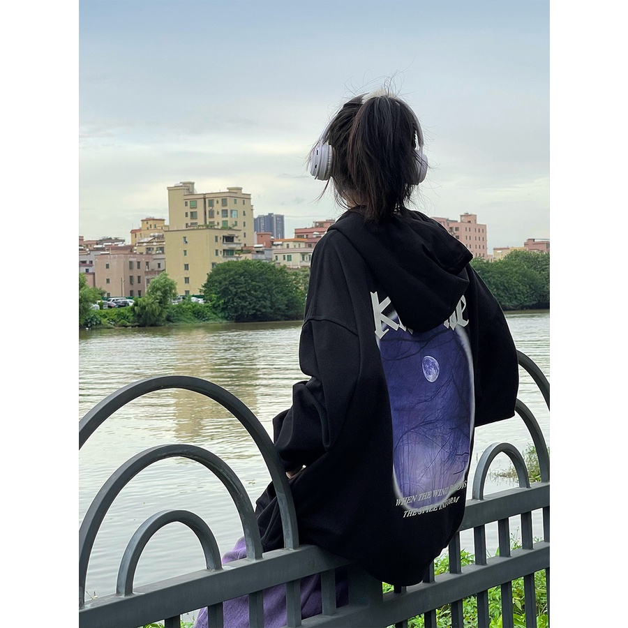 NRVP Áo Hoodie Nữ Tay Dài Dáng Rộng Thời Trang Phong Cách Hàn Quốc