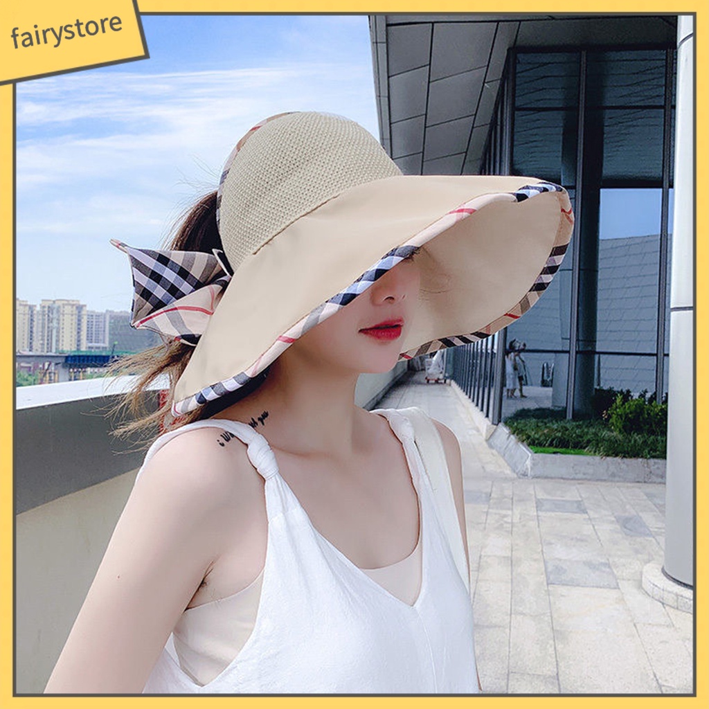 Nón Vành Rộng Bằng Polyester Thoáng Khí Dành Cho Nữ