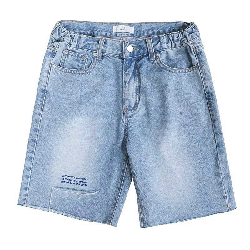 QUẦN SHORT JEAN IN CHỮ