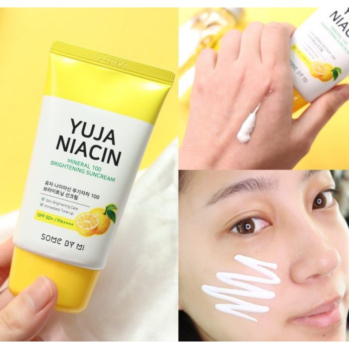 Kem Chống Nắng Nâng Tông Da Tức Thì Chiết Xuất Quả Thanh Yên Some By Mi Yuja Niacin Mineral Brightening Suncream 50ML