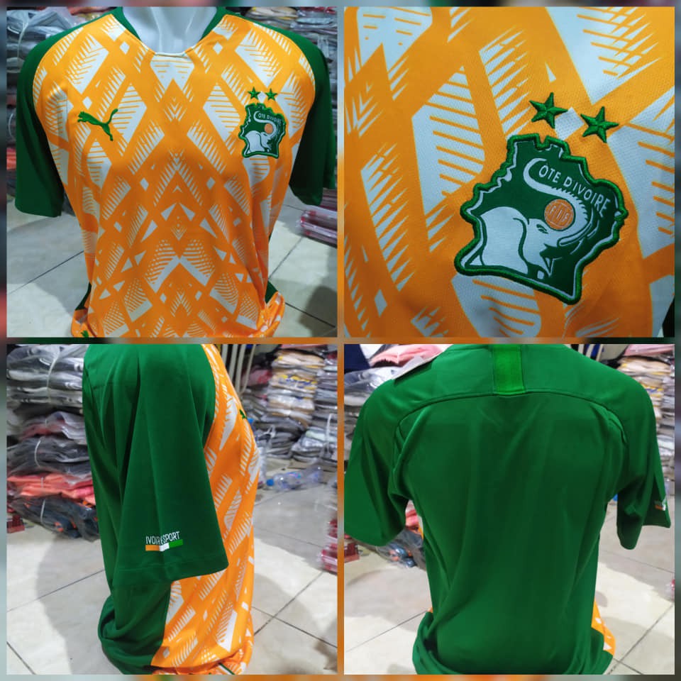 Áo Thun Đi Biển Ivory Coast 2018 2019 Thiết Kế Trẻ Trung Cá Tính