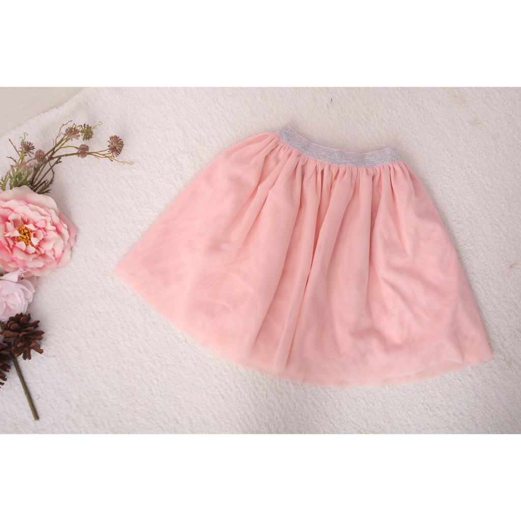 [LITTLE PINK] SHINY SKIRT - Chân váy tutu hồng bé gái