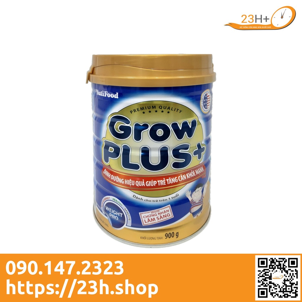 Sữa bột Nuti GrowPlus xanh 900g (Mẫu mới)