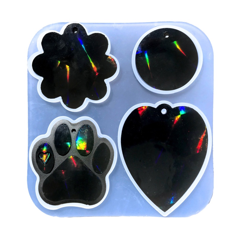 Sa Khuôn Silicone Làm Bông Tai Móc Khóa Hình Bóng Đèn DIY