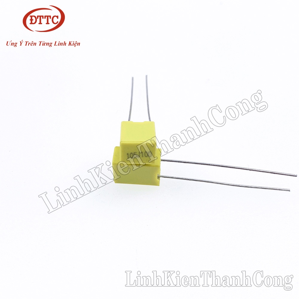 Tụ 1uF 105J 100V Màu Vàng 5mm