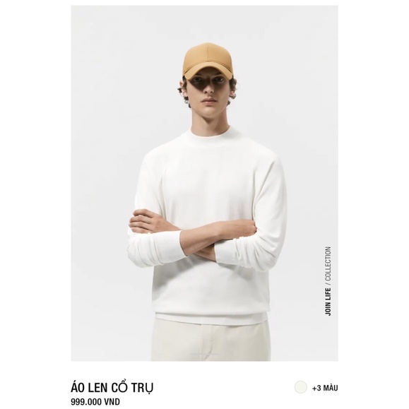 Áo Len Nam Cổ Trụ Basic ZR