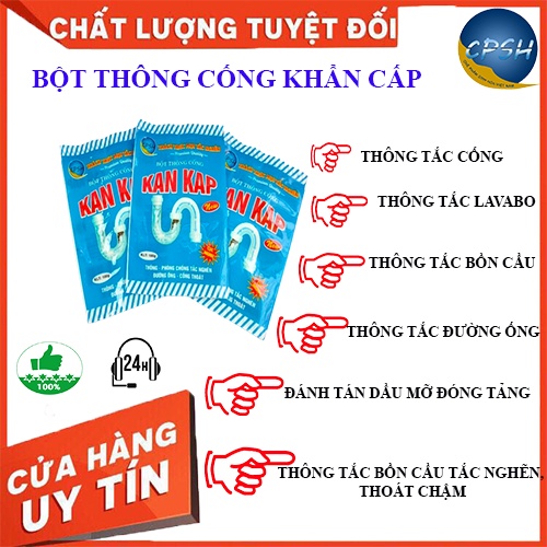 Bột Thông Cống KanKap 100g Siêu Tốc Thách Thức Mọi Tắc Nghẽn, Bột Thông Bồn Cầu, Chậu Rửa Bát Hiệu Quả Nhất Hiện Nay