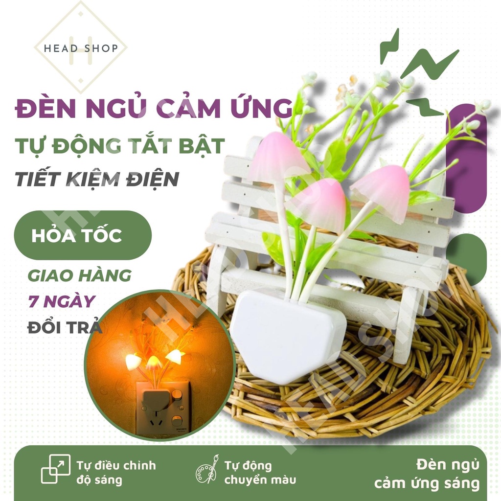 Đèn ngủ cảm ứng tự động tắt mở đổi màu Lamp-154 HEADSHOP