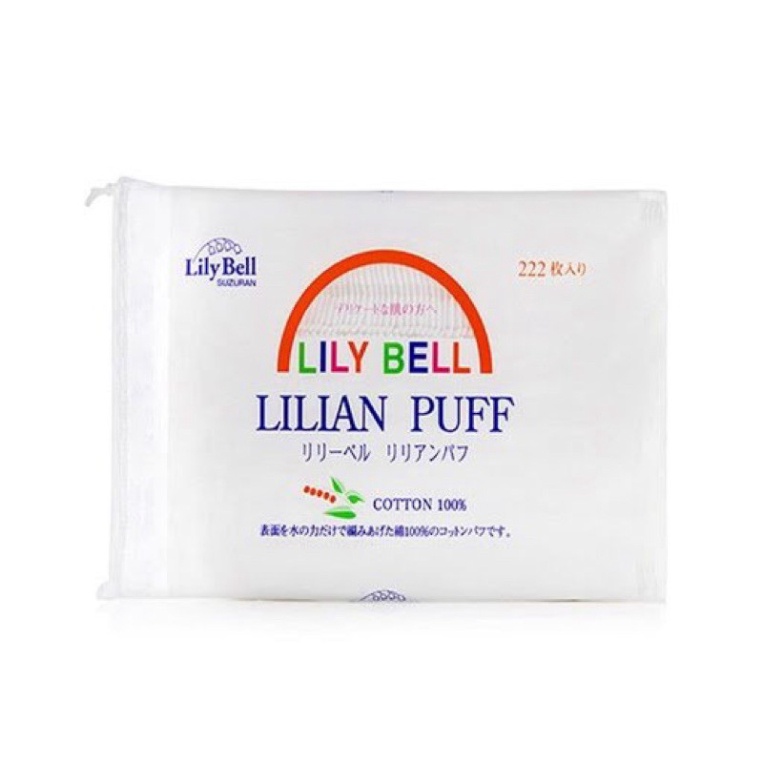 Bông Tẩy Trang Lily Bell Lilian Puff 222 Miếng Nhật bản (Chính Hãng)