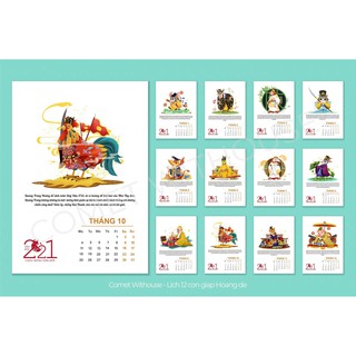 Lịch để bàn 12 con giáp