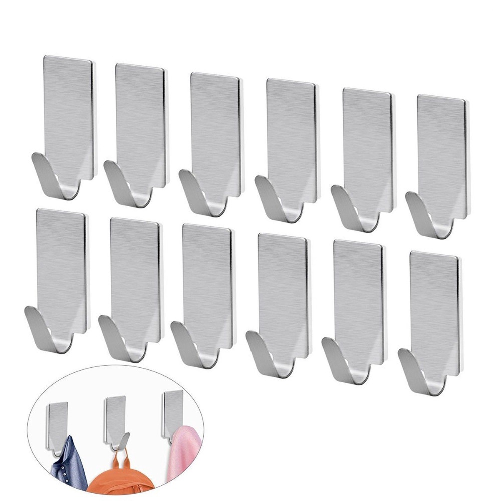 Móc Treo Đồ Dán Tường Bằng Thép Không Gỉ Tiện Dụng Cho Gia Đình