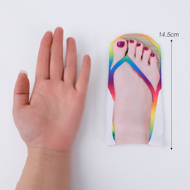 1 Đôi Tất Chân 3D Mềm Mại Thoáng Khí Thấm Hút Mồ Hôi Chống Ma Sát Họa Tiết Cá Tính Sáng Tạo Cho Trẻ Em