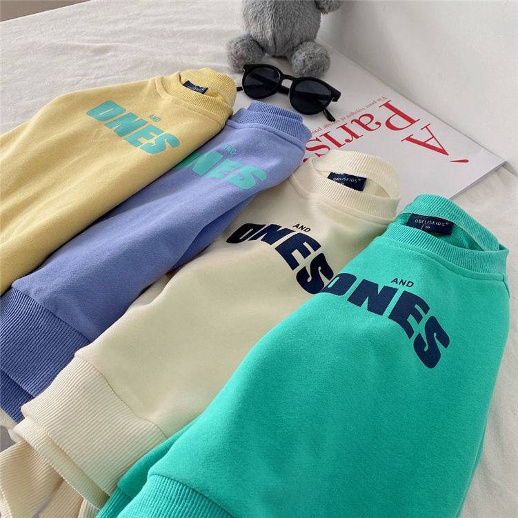 Hàng Mới Về Áo Nỉ Tay Dài Dáng Rộng Dễ Phối Đồ Thời Trang Xuân Thu Cho Bé