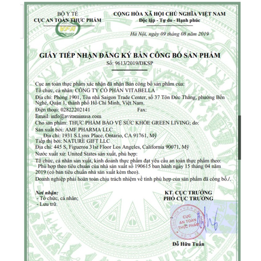 Viên Uống Tăng Cường Tuần Hoàn Não Nature Gift Green Living Hộp 60 Viên Giảm Hoa Mắt Chóng Mặt