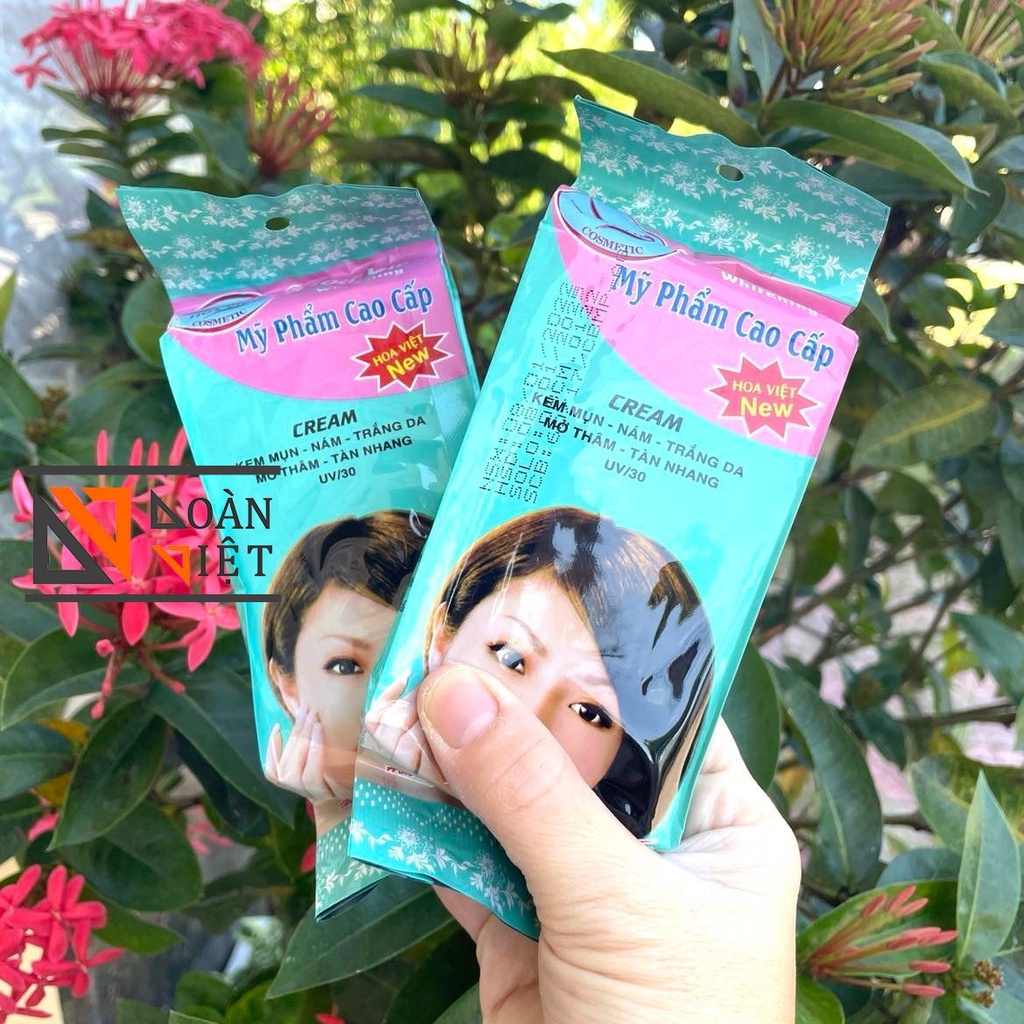 Kem FACE Hoa Việt 6in1 - Mụn, Nám, Tàn nhang, Mờ Thâm, Trắng da, Chống nắng . Hàng chuẩn công ty loại 1 (6g/túi)