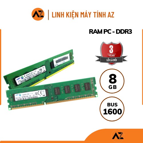 Ram PC DDR3 8GB BUS 1600 tiện dụng chất lượng cao