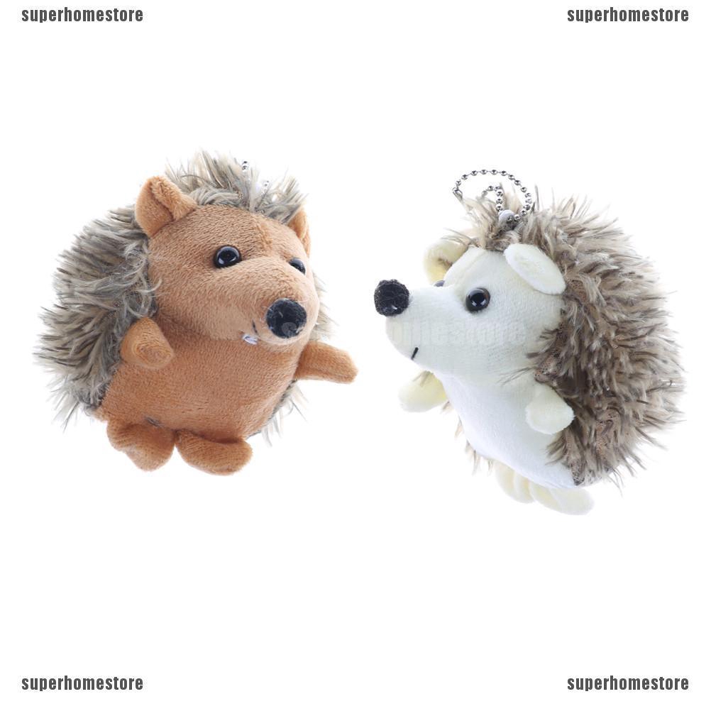 Móc khóa lông nhung hình nhím Kawaii 10cm