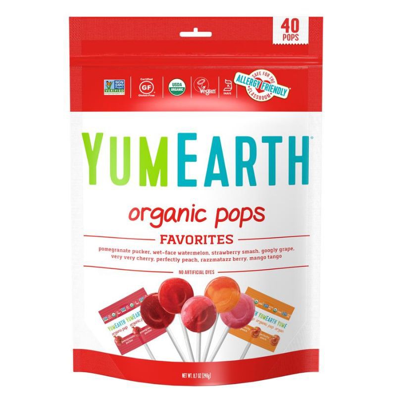 Kẹo mút mút trái cây hữu cơ - Yumearth