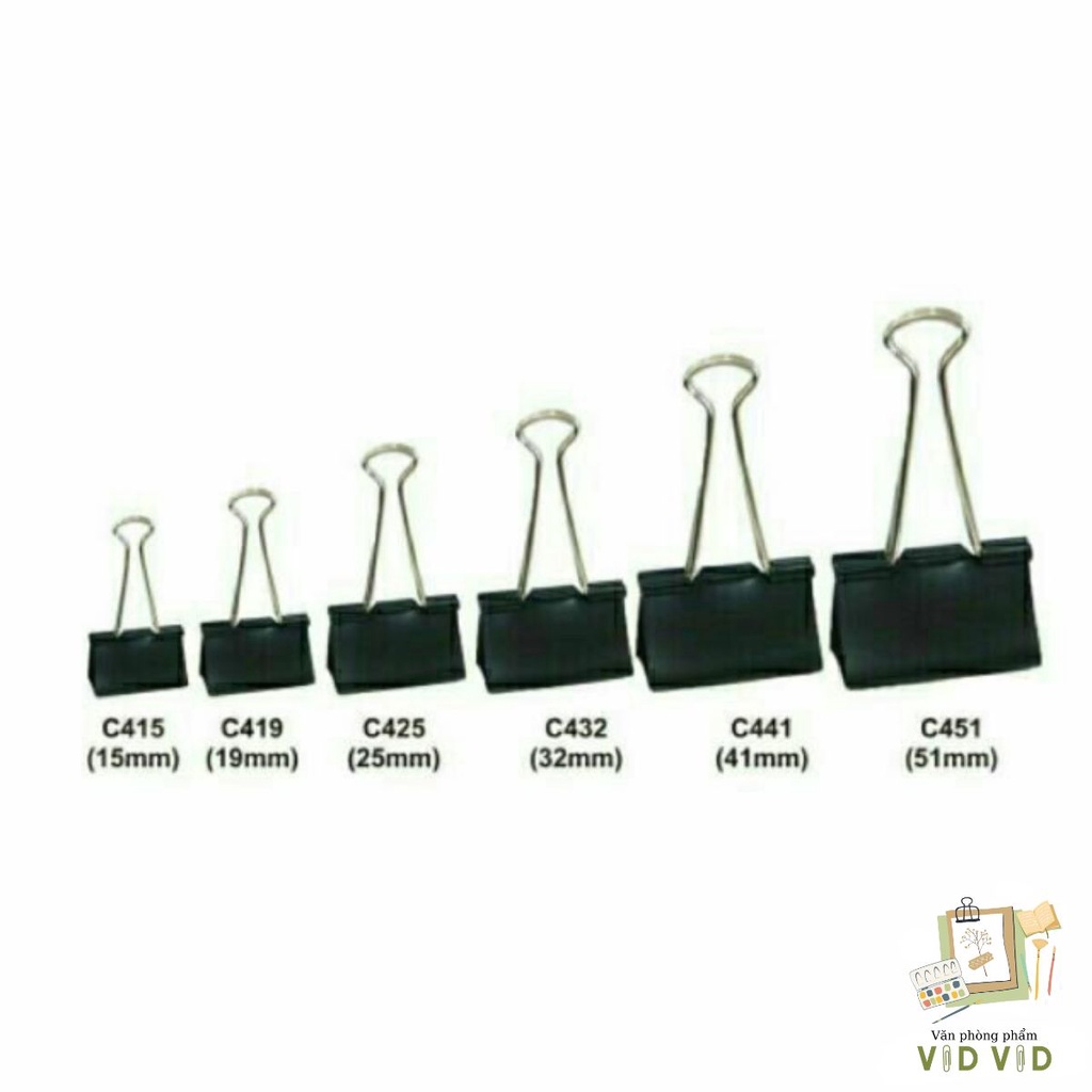 Kẹp Bướm Echo Đủ Size (1 hộp 12 cái nhỏ)