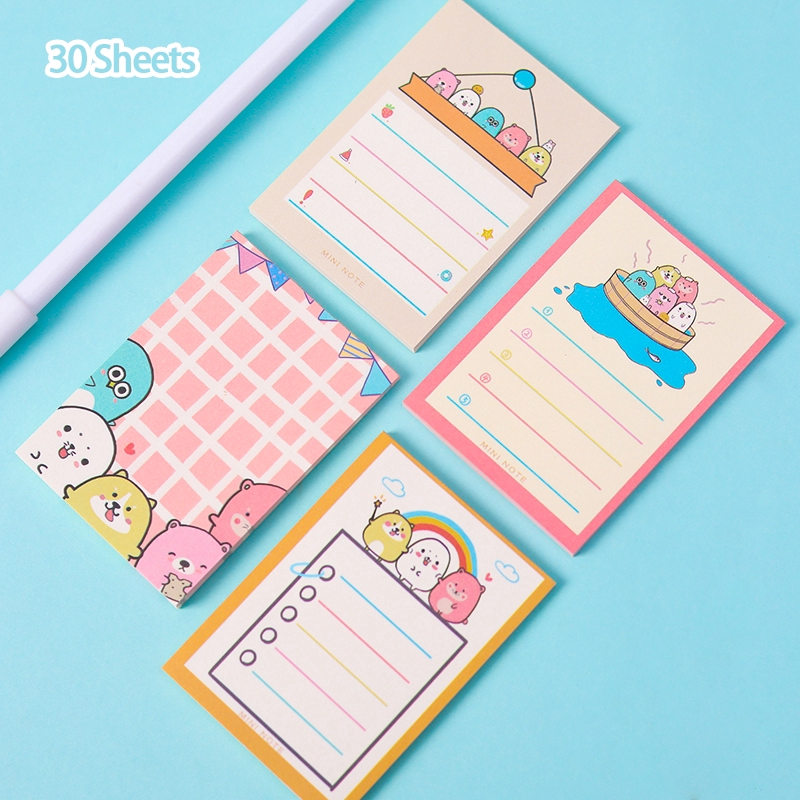 Giấy Ghi Chú Mini Kiểu Hoạt Hình Dễ Thương Phong Cách Hàn Quốc