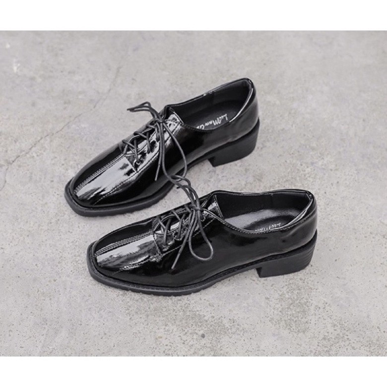Giày nữ Oxford Derby DA BÓNG/ DA LÌ 4p cao cấp màu đen. Mẫu công sở dễ phối đồ có sẵn đủ size tại Hà Nội | BigBuy360 - bigbuy360.vn