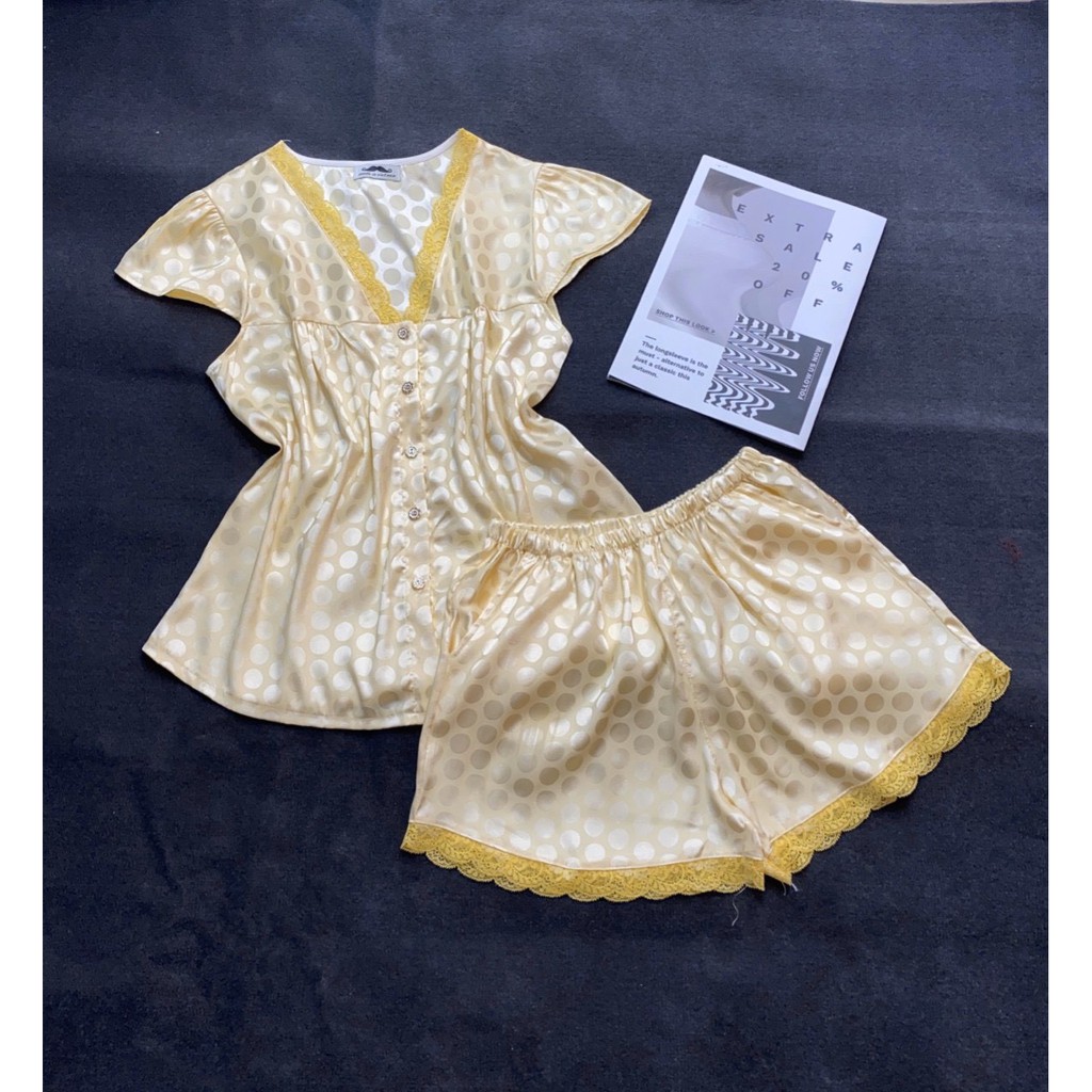 Đồ Ngủ Nữ Pijama Mặc Nhà Đùi Xinh Xắn Lụa Quảng Châu | BigBuy360 - bigbuy360.vn