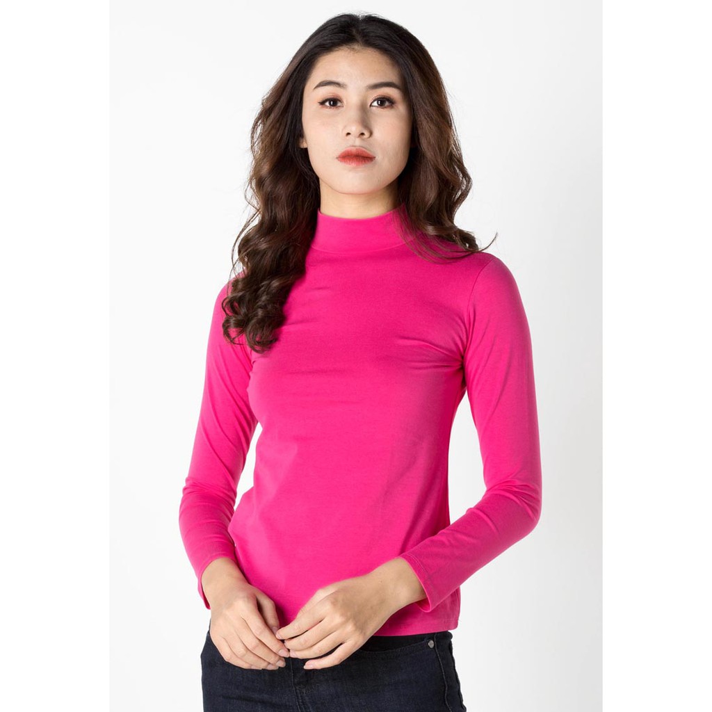 Áo giữ nhiệt Vicci cổ cao chất liệu 100% cotton nhiều màu