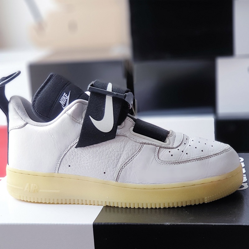 Giày Nike Air Force 1 Utility White Black, size 44, real 2hand