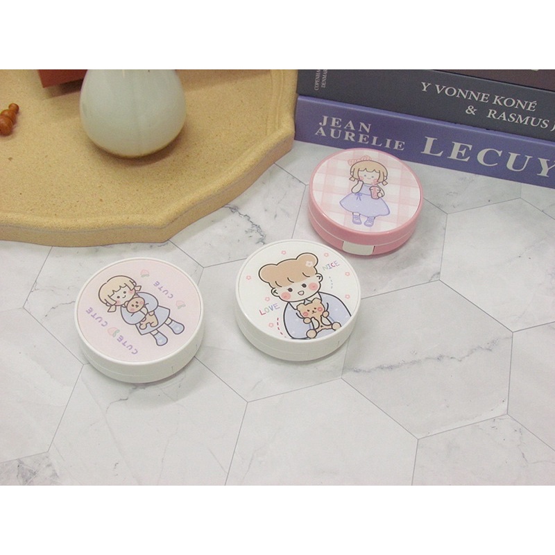 khay đựng lens tròn cô bé mùa đông