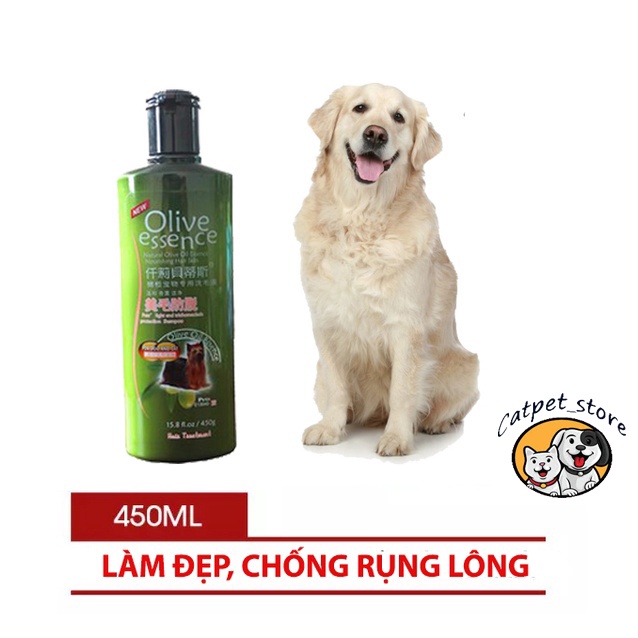 Sữa tắm chó mèo Olive Essence cao cấp,sữa tắm thú cưng cao cấp chiết xuất từ thảo dược tự nhiên 450ml sữa tắm thú cưng c