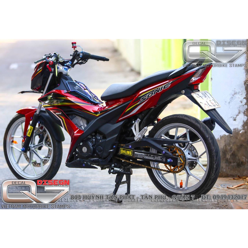 Tem Rời SONIC 150 Đỏ - decalq7