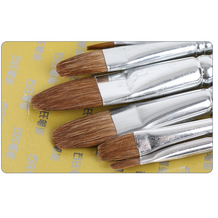 Bộ Cọ vẽ bút lông Sơn dầu Màu Acrylic Màu Nước (6 CÂY)