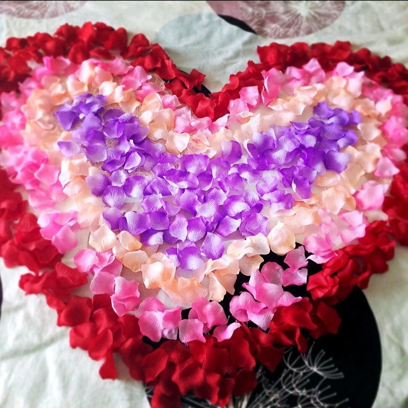 Set 100 cánh hoa giả dùng trang trí tiệc cưới đa năng