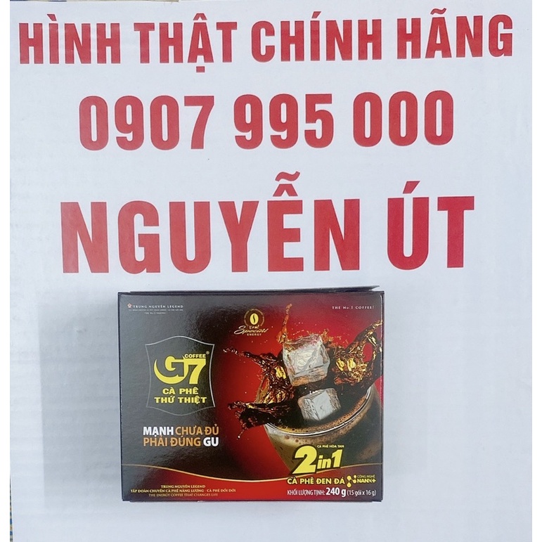 cafe g7 đen đá 2 in 1 hộp 15 gói x 16g